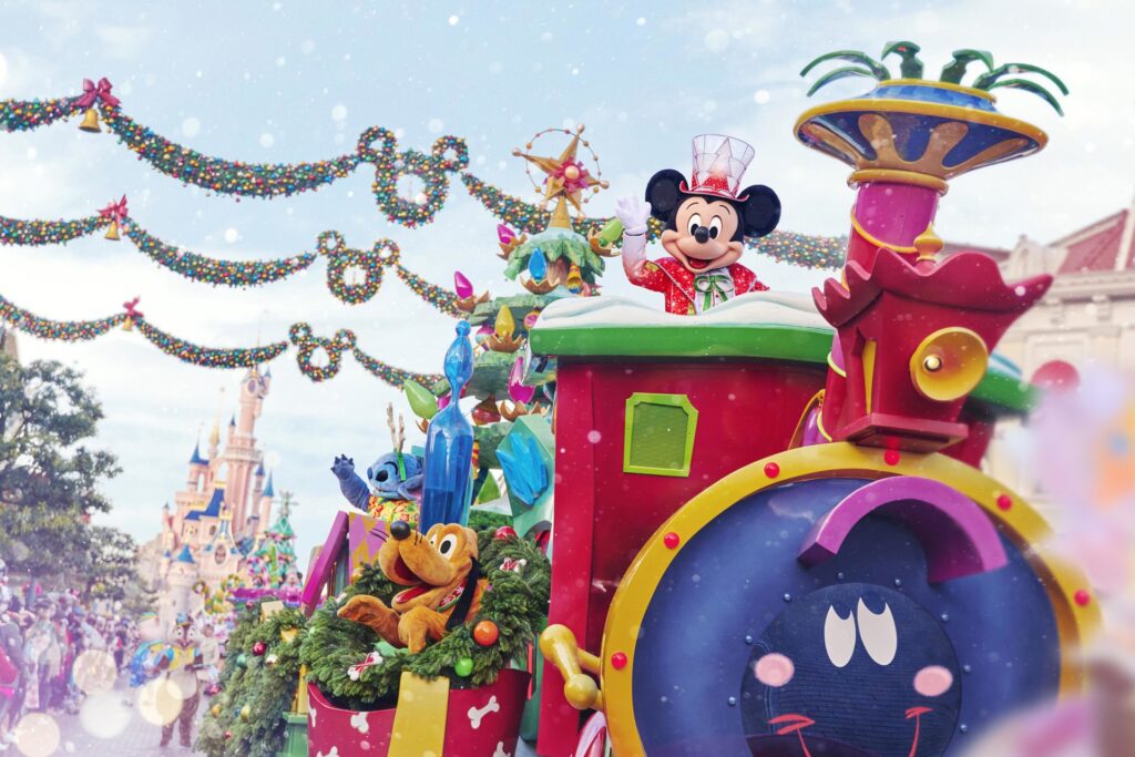 main street de disney en navidad